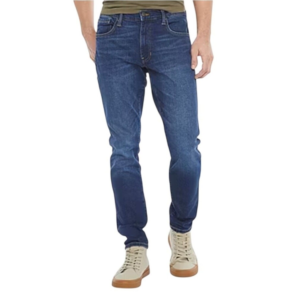 Mutual Weave Slim Fit Dark Wash Jeans Stretch Demin Fitted Men 30x32